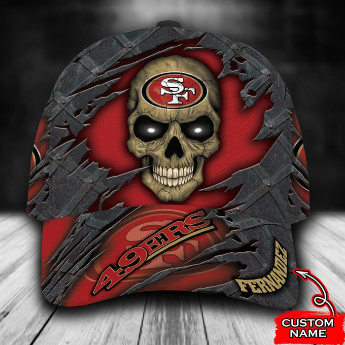 Personalized San Francisco 49Ers Skull 3D Classic Baseball Cap CNI1833