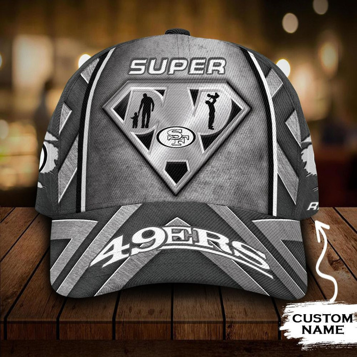 Personalized San Francisco 49ers Superman Dad 3D Classic Baseball Cap CNI1368