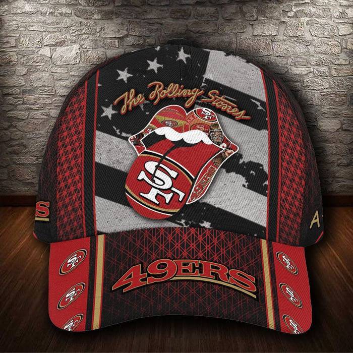 Personalized San Francisco 49ers The Rolling Stones 3D Classic Baseball Cap CNI318