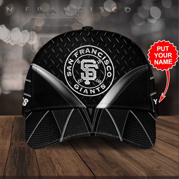 Personalized San Francisco Giants 3D Classic Baseball Cap Black CNI2114