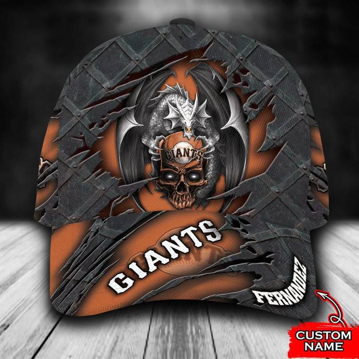 Personalized San Francisco Giants Dragon 3D Classic Baseball Cap CNI653