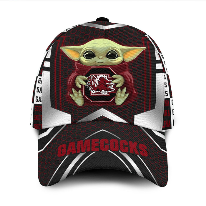 Personalized South Carolina Gamecocks Baby Yoda 3D Baseball Cap CNI1485