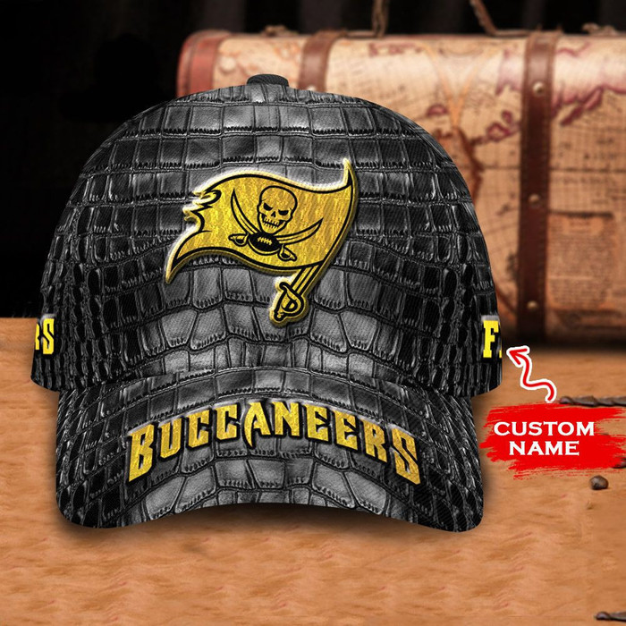 Personalized Tampa Bay Buccaneers Crocodile Skin Pattern 3D Classic Baseball Cap CNI683