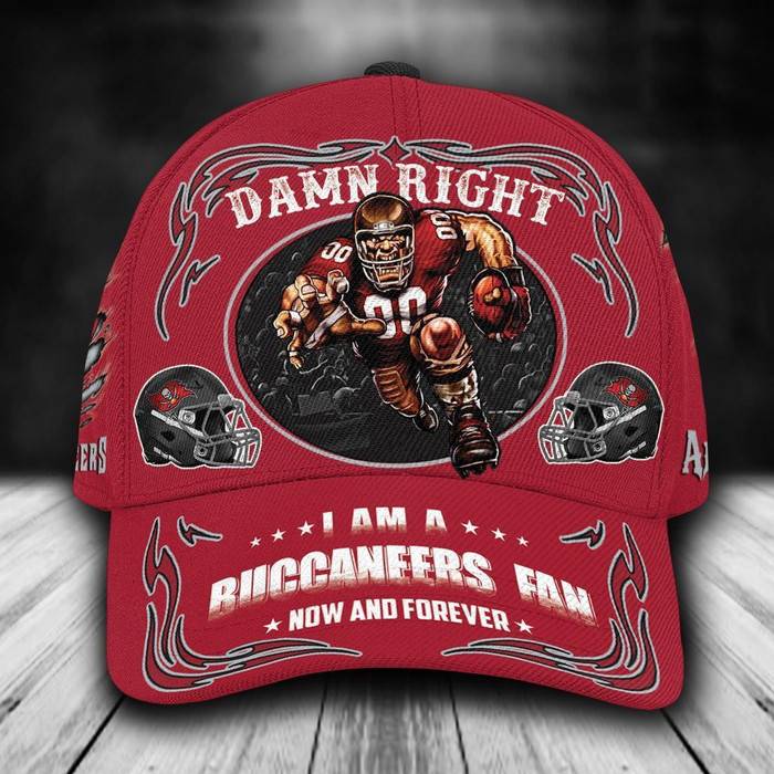 Personalized Tampa Bay Buccaneers Mascot Damn Right 3D Classic Baseball Cap CNI799
