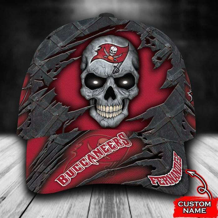 Personalized Tampa Bay Buccaneers Skull 3D Classic Baseball Cap CNI445
