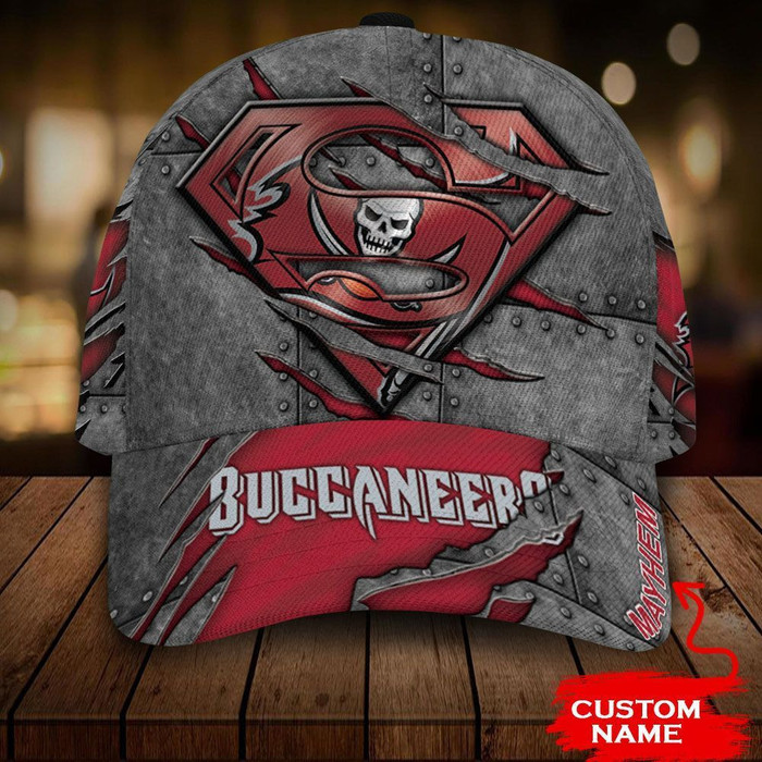 Personalized Tampa Bay Buccaneers Superman 3D Classic Baseball Cap CNI634