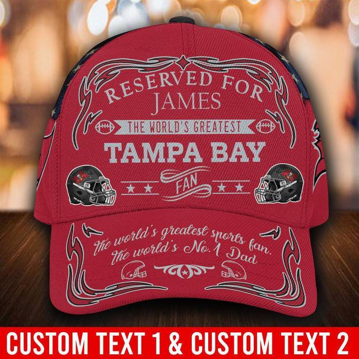 Personalized Tampa Bay Buccaneers Worlds Greatest Fan 3D Classic Baseball Cap CNI590