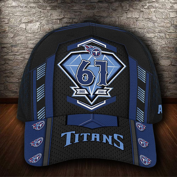 Personalized Tennessee Titans 61 Years Anniversary 3D Classic Baseball Cap CNI297