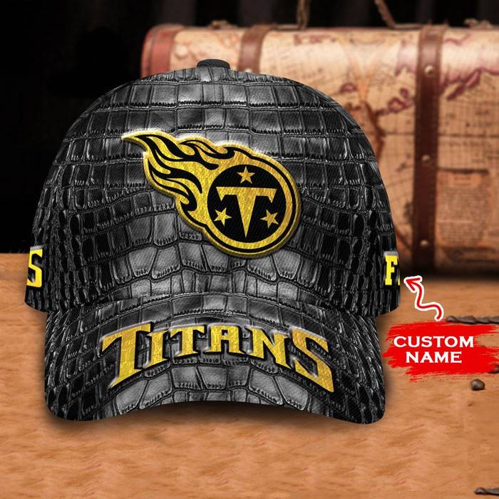 Personalized Tennessee Titans Crocodile Skin Pattern 3D Classic Baseball Cap CNI424