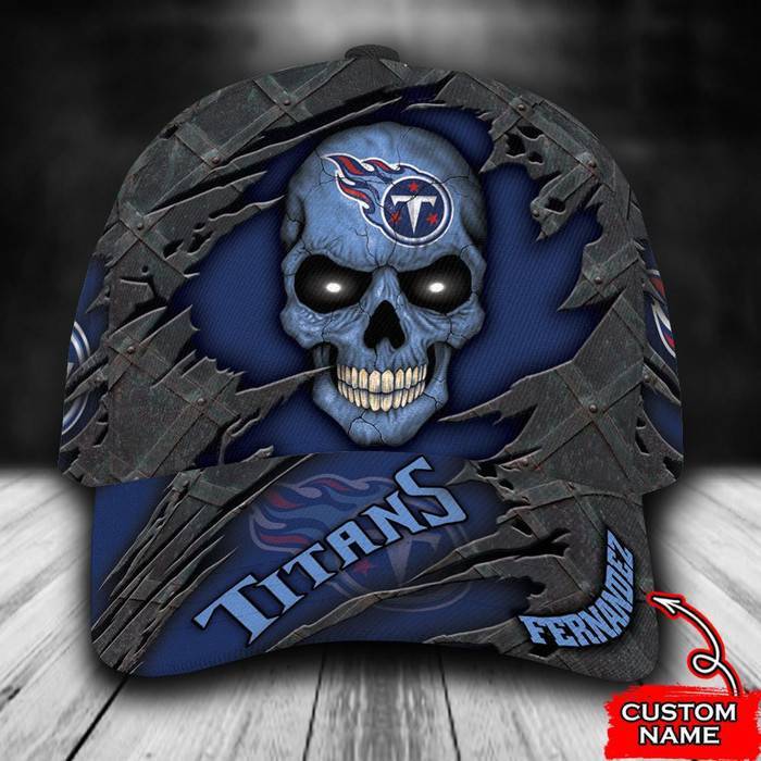 Personalized Tennessee Titans Skull 3D Classic Baseball Cap CNI504