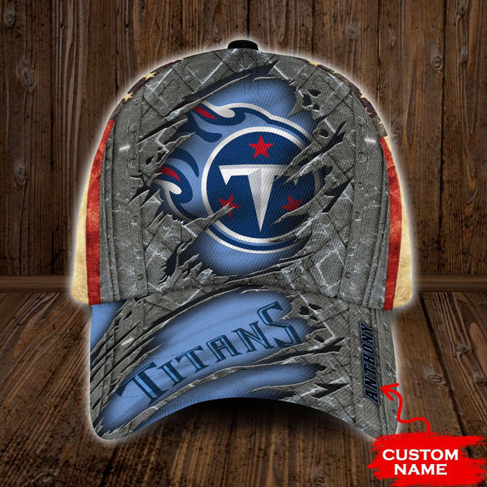 Personalized Tennessee Titans USA Flag 3D Classic Baseball Cap CNI304