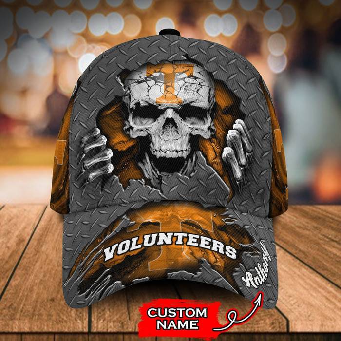 Personalized Tennessee Volunteers Skull 3D Baseball Cap CNI1776