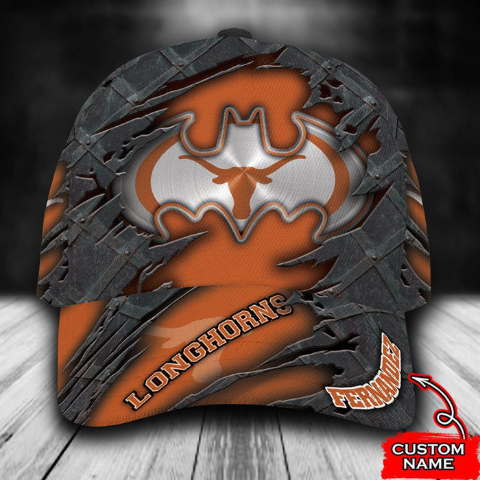 Personalized Texas Longhorns Batman Logo 3D Baseball Cap Orange CNI1869