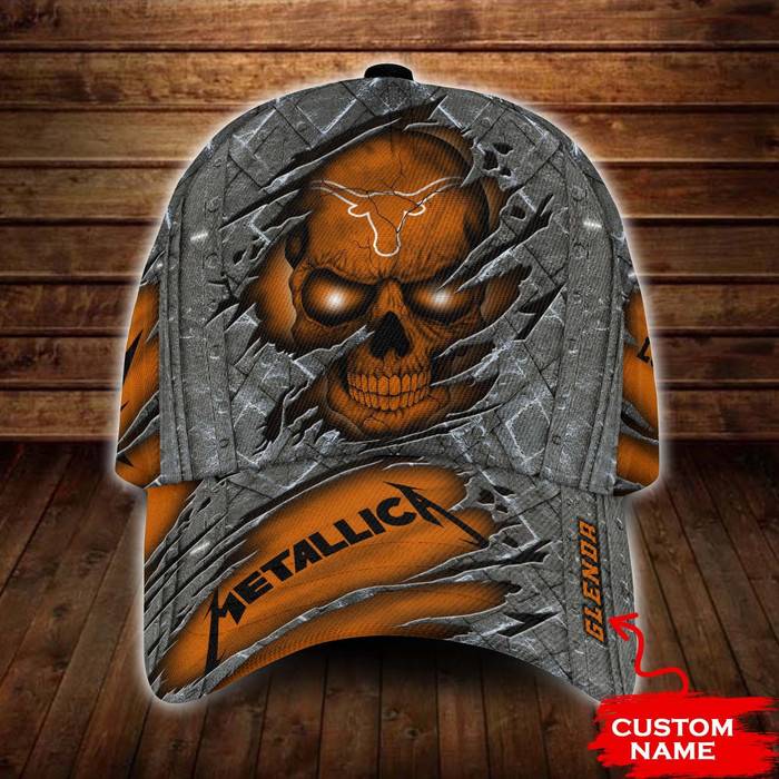 Personalized Texas Longhorns Metallica Band 3D Classic Baseball Cap CNI1241