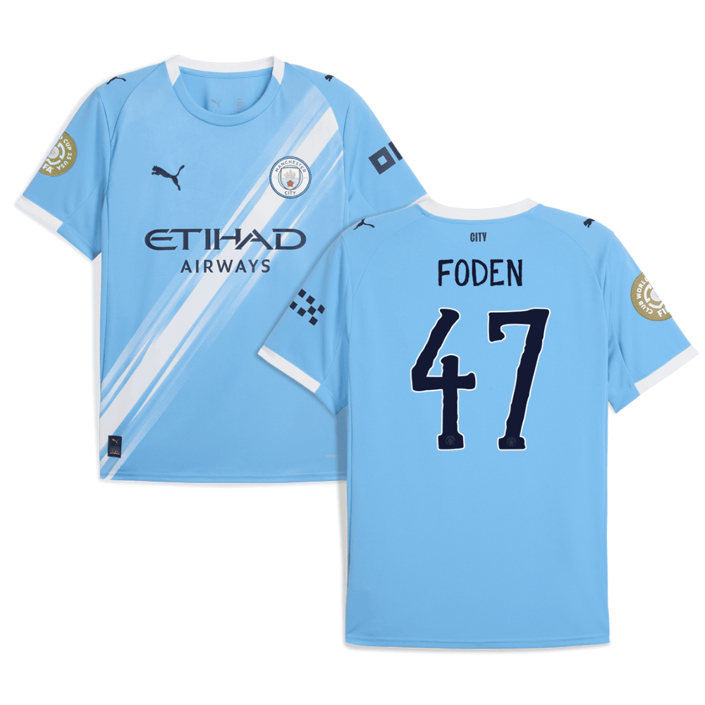 Phil Foden 47 Manchester City x KidSuper 2025/26 FIFA Club World Cup 25 USA Patch Home Men Jersey - Sky Blue