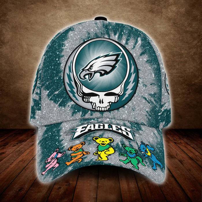 Philadelphia Eagles And Grateful Dead Band 3D BaseBall Cap CNI951