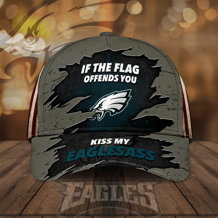 Philadelphia Eagles If The Flag Offends You Kiss My Eaglesass 3D Classic Baseball Cap CNI2193