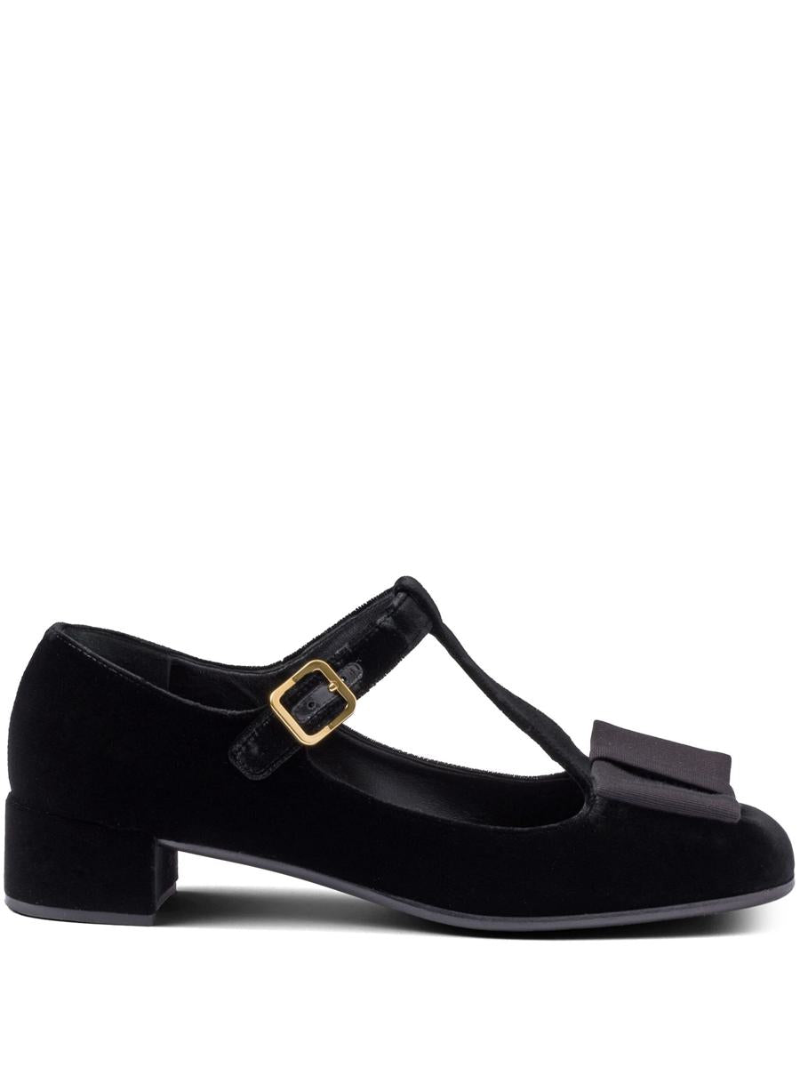 Prada 35Mm Bow Velvet Pumps