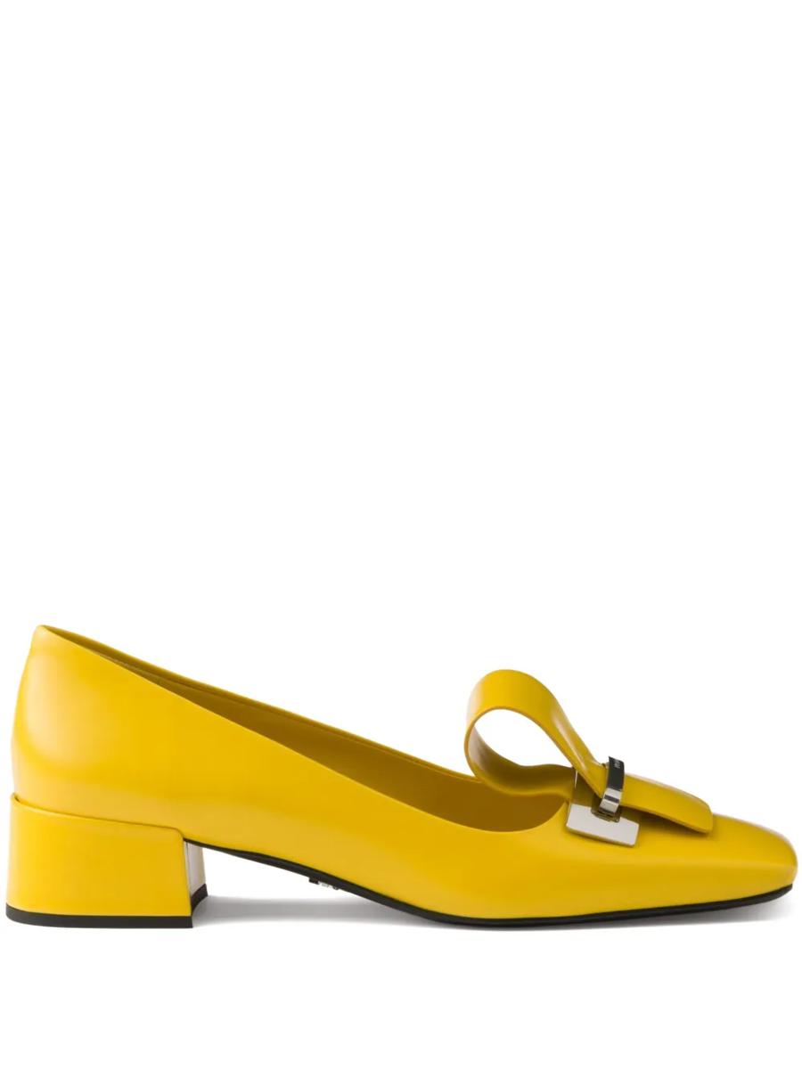 Prada 35Mm Brushed-Leather Pumps