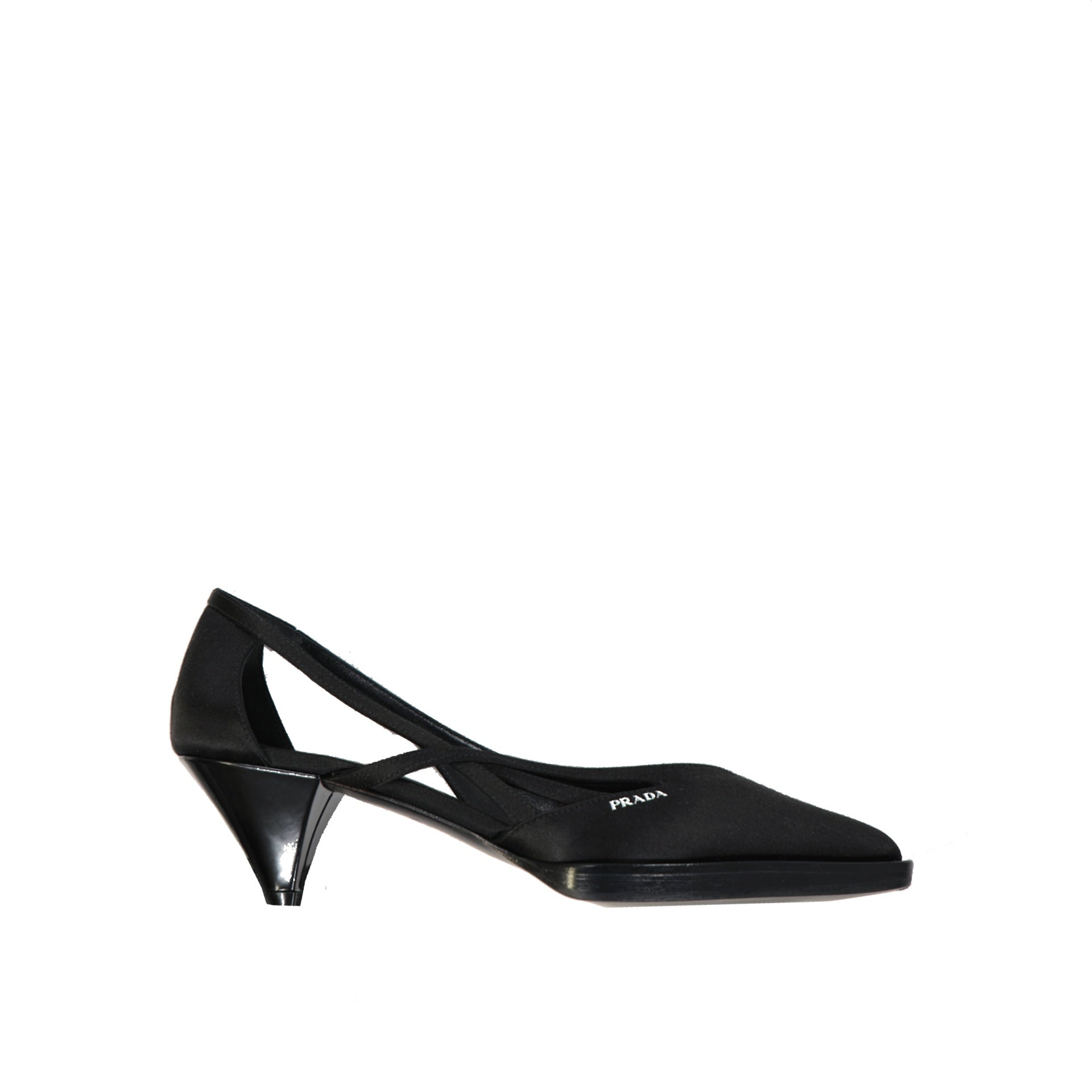 Prada 55mm Cut Out Satin Pumps