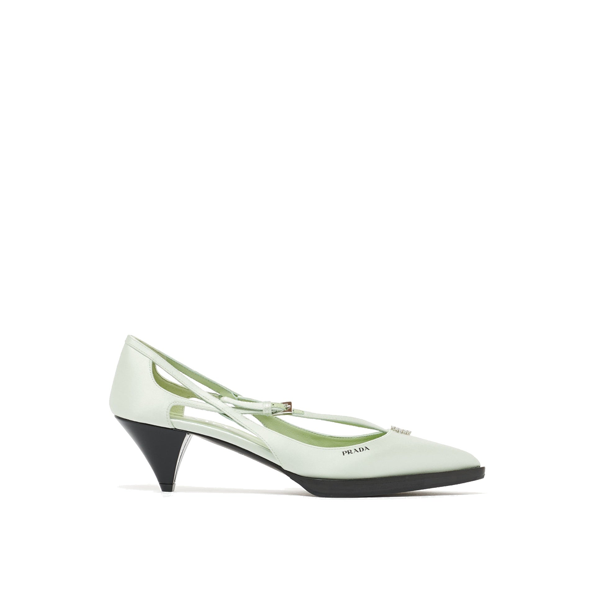 Prada Cut Out Satin Pumps
