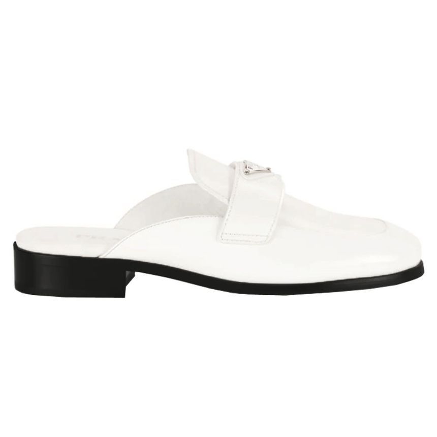 Prada Women's Brushed Mule White 1D918M 055 F0009