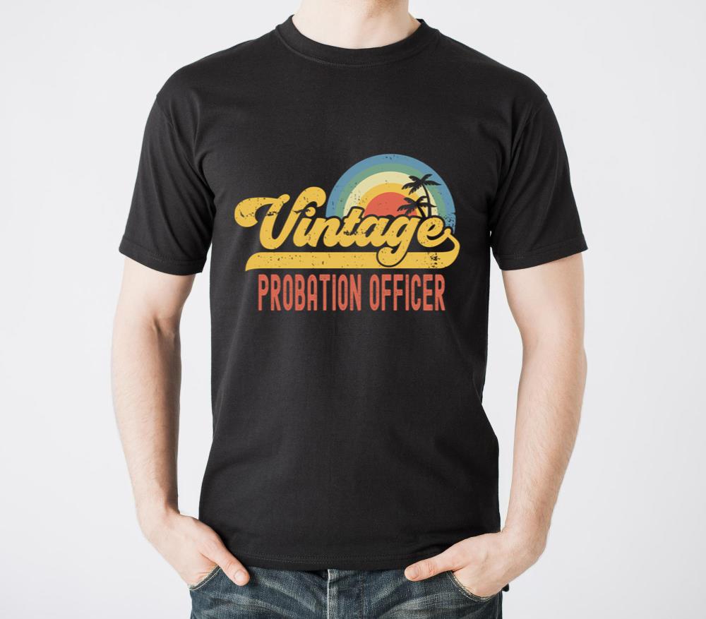 Probation Officer Vintage Sunset Profession Retro - Unisex Standard T-Shirt