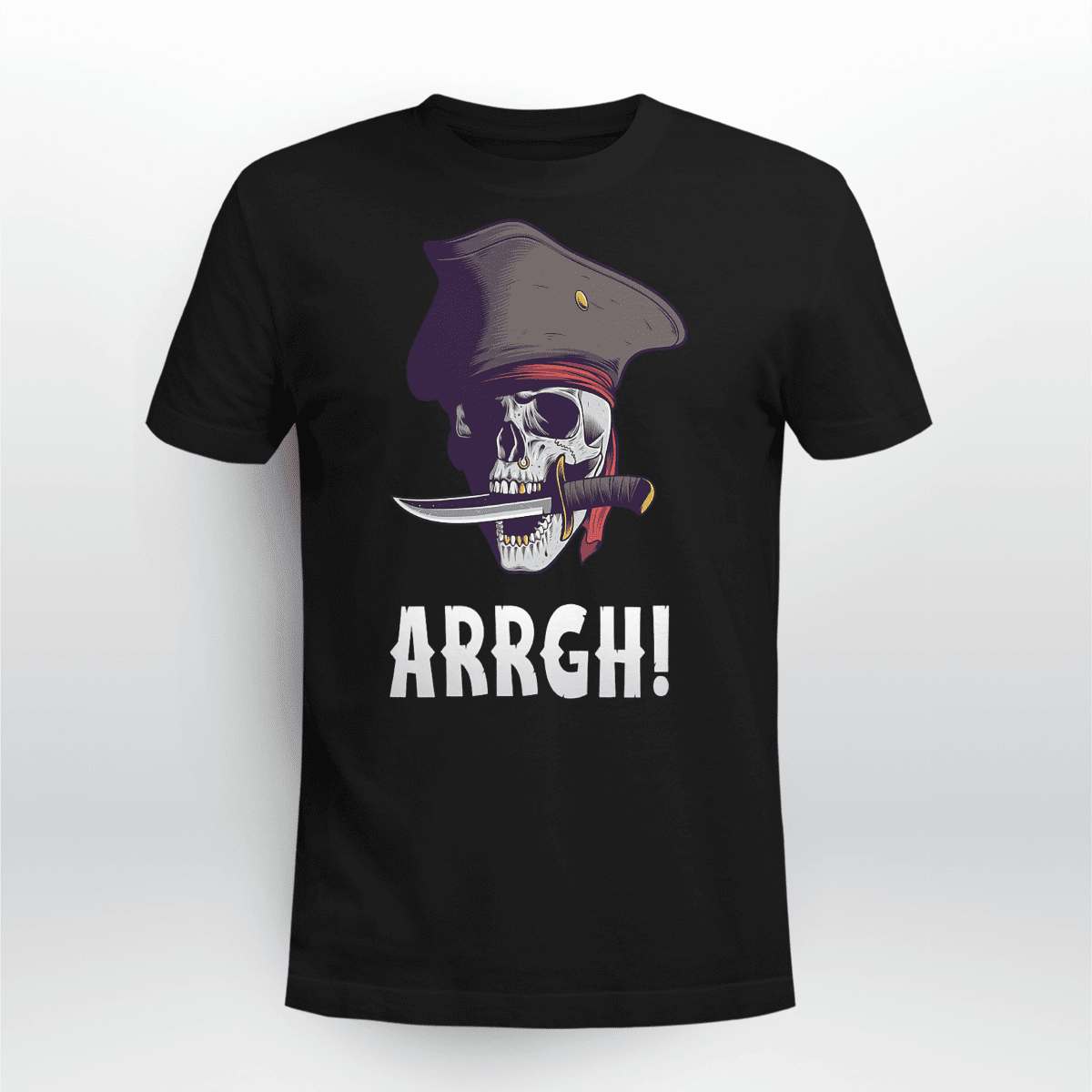 Pirate Skull with Sword and ARRRGH! Text
