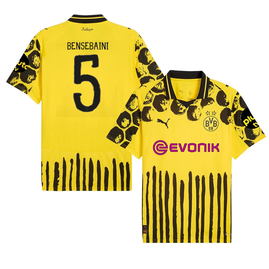 Ramy Bensebaini 5 Borussia Dortmund x KidSuper 2025/26 Men Jersey - Yellow