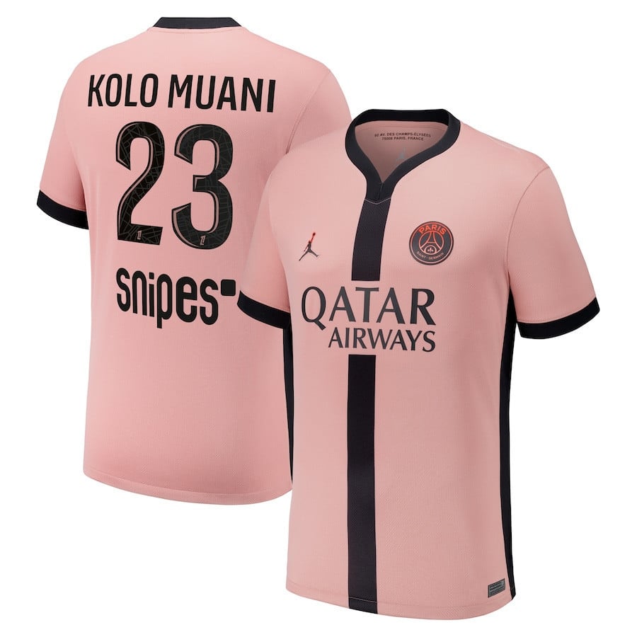 Randal Kolo Muani 23 Paris Saint-Germain 2024/25 Third Men Jersey - Pink