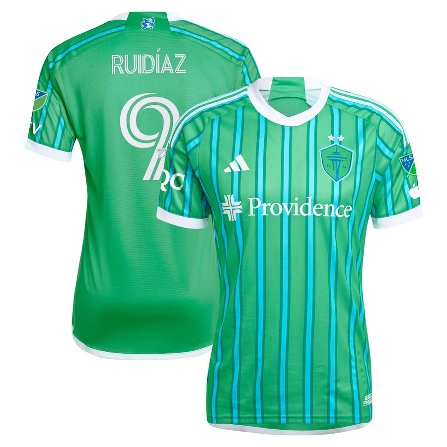 Raul Ruidiaz Seattle Sounders FC adidas 2024 The Anniversary Kit Authentic Player JerseyÃ‚ - Green