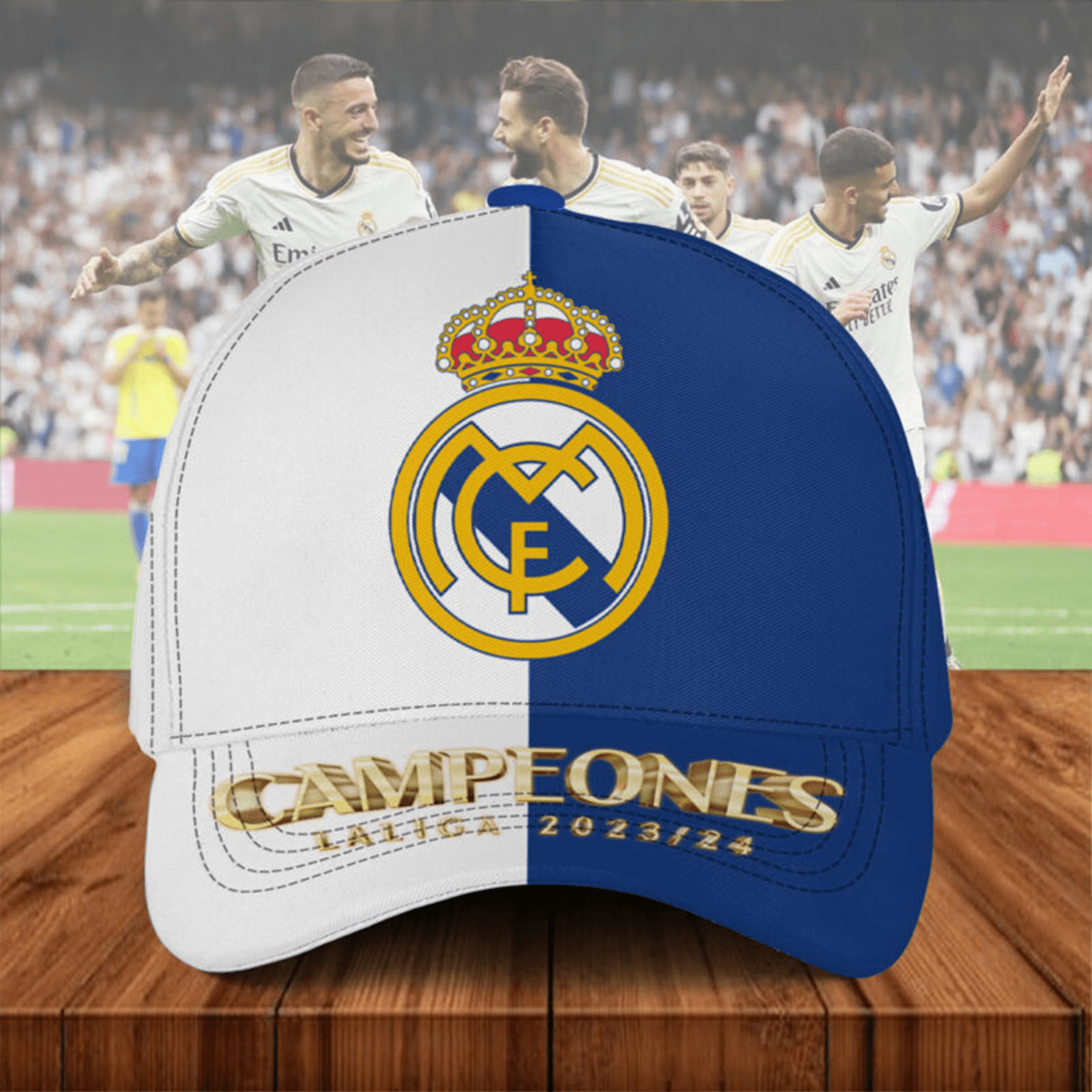 Real Madrid 36 Campeones Laliga Final Champion Trophy Classic Cap V4
