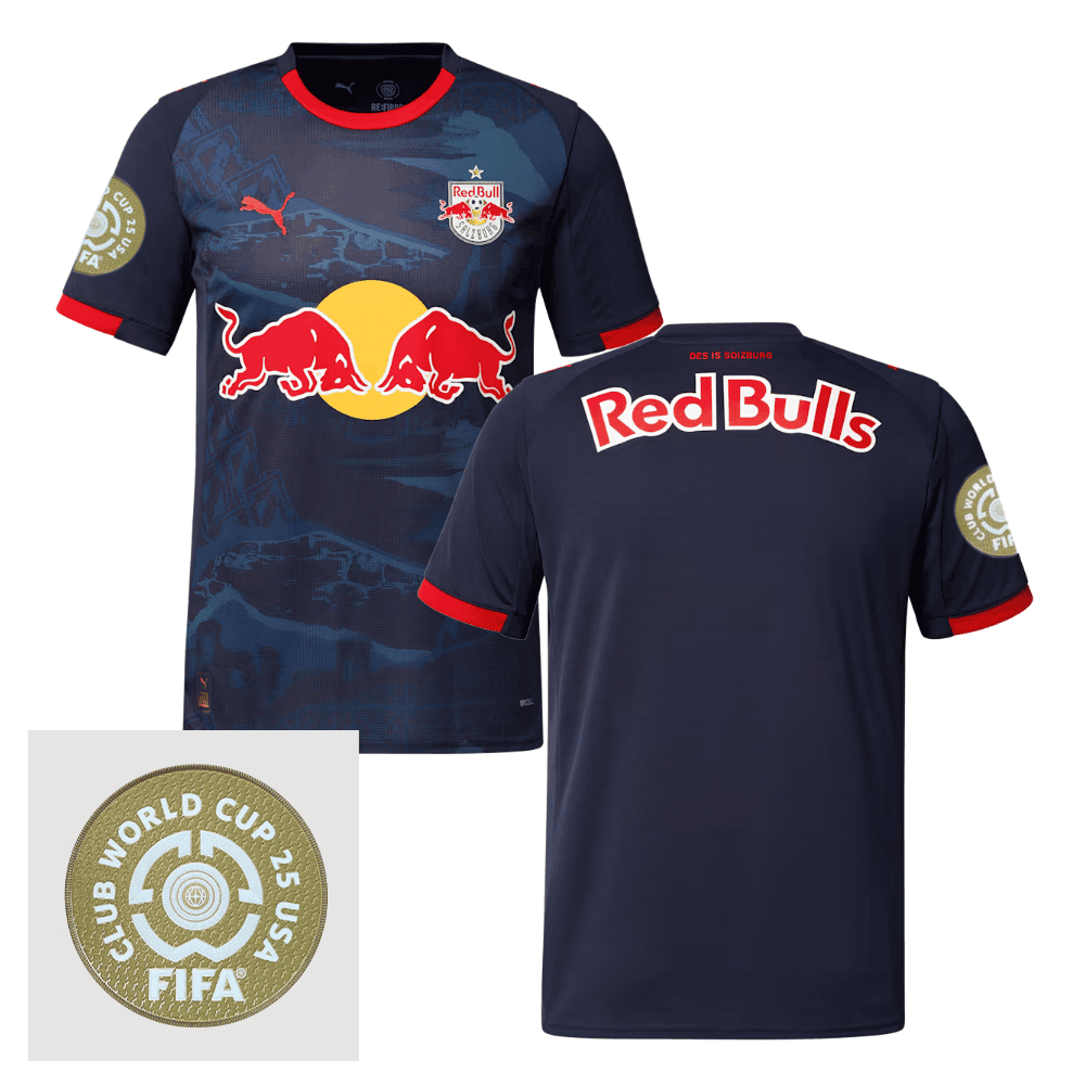 Red Bull Salzburg 2025/26 FIFA Club World Cup 25 USA Patch Home Men Jersey - Navy
