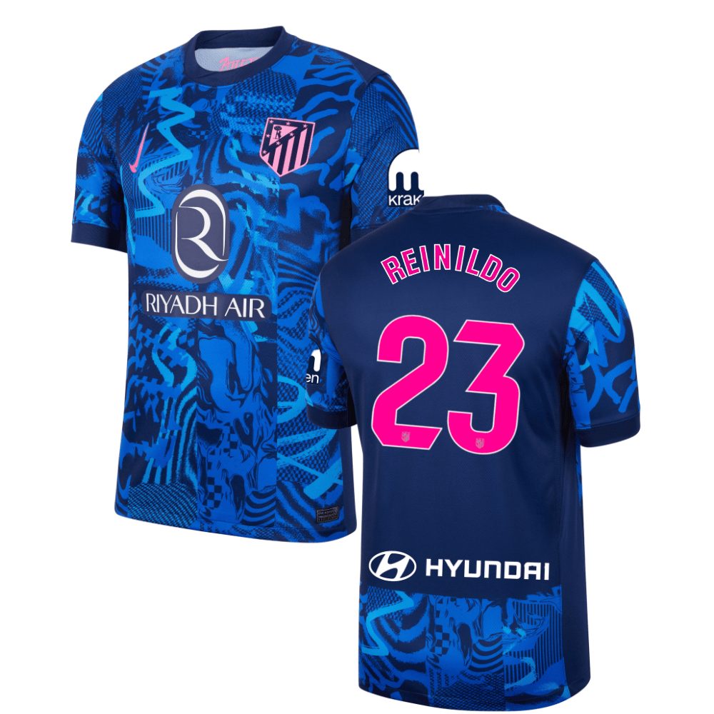 Reinildo Mandava 23 Atletico de Madrid 2024-25 Third Match Jersey - Blue