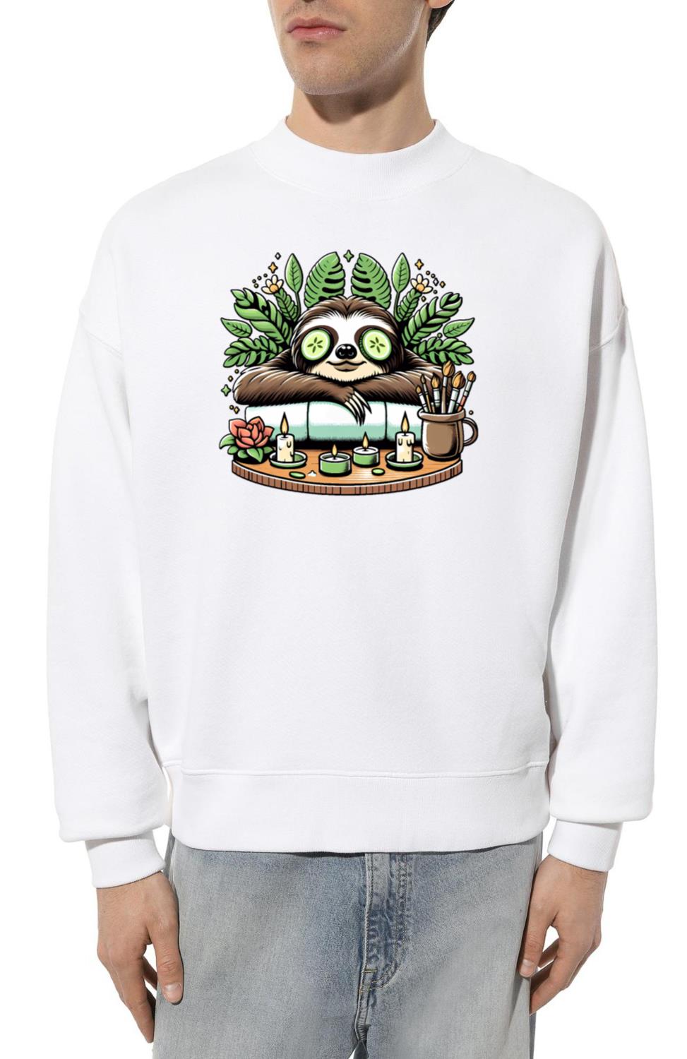 Relaxing Spa Sloth with Candles - Unisex Sweatshirt