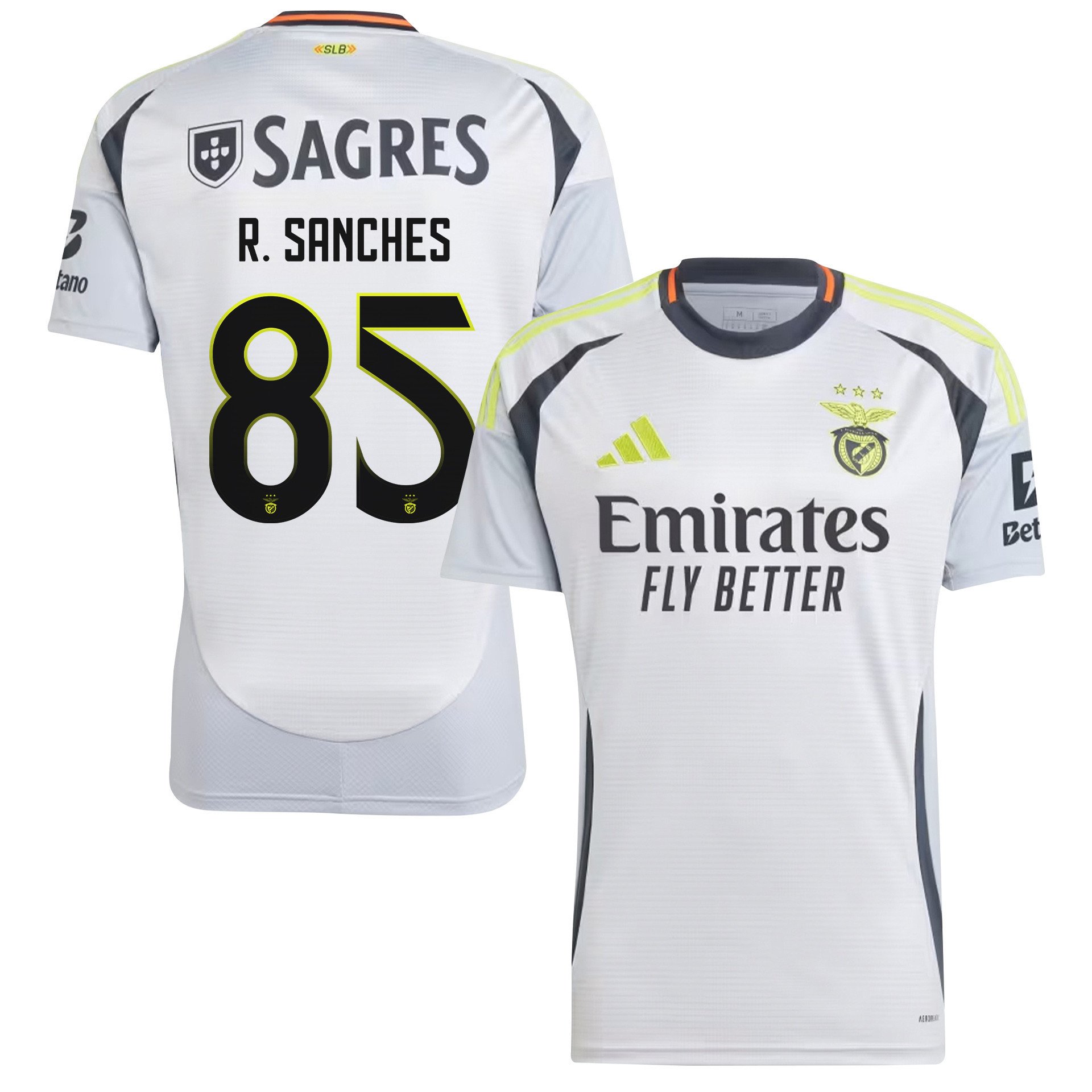 Renato Sanches 85 S.L. Benfica 2024/25 Third Men Jersey - White