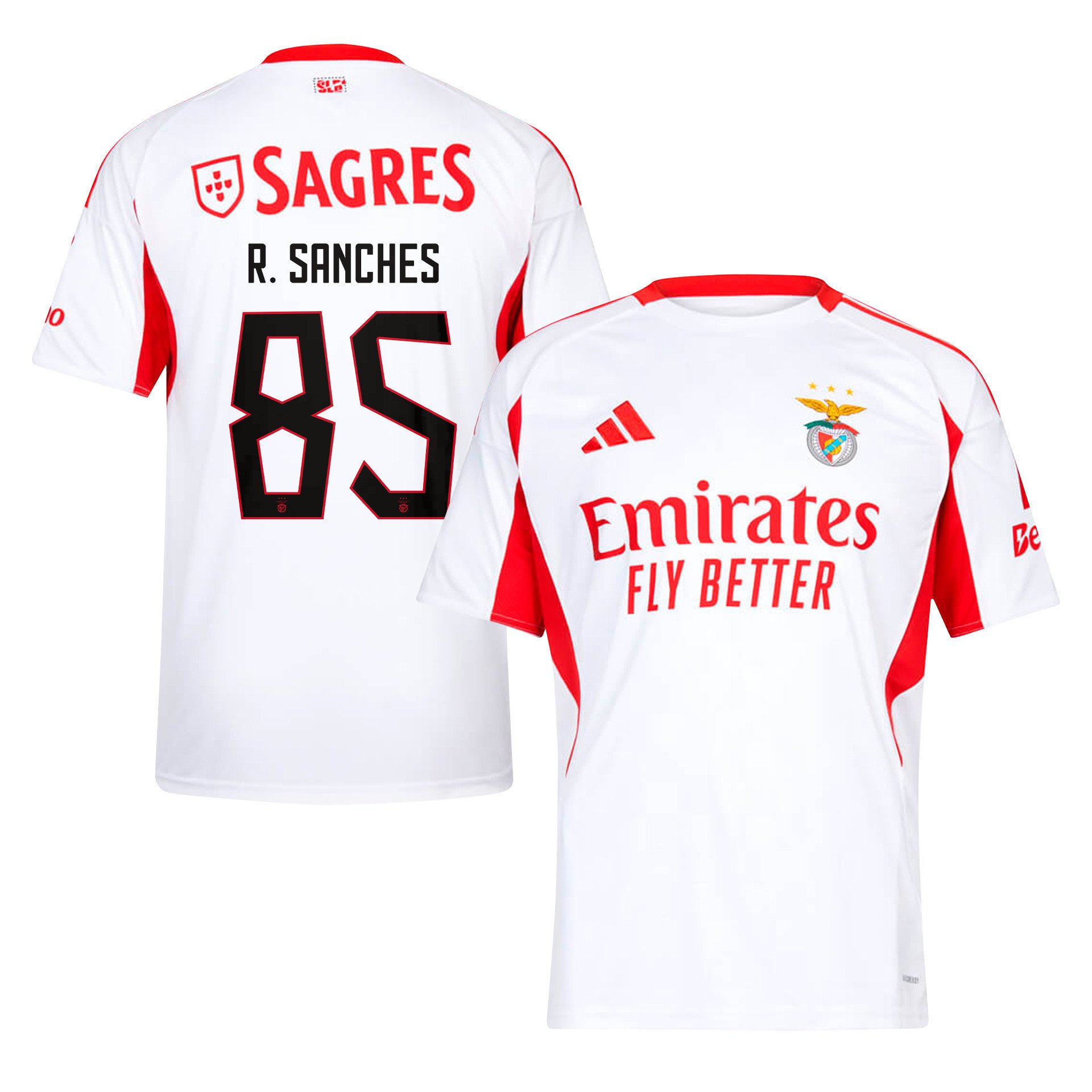 Renato Sanches 85 SL Benfica 2025/26 Away Men Jersey - White