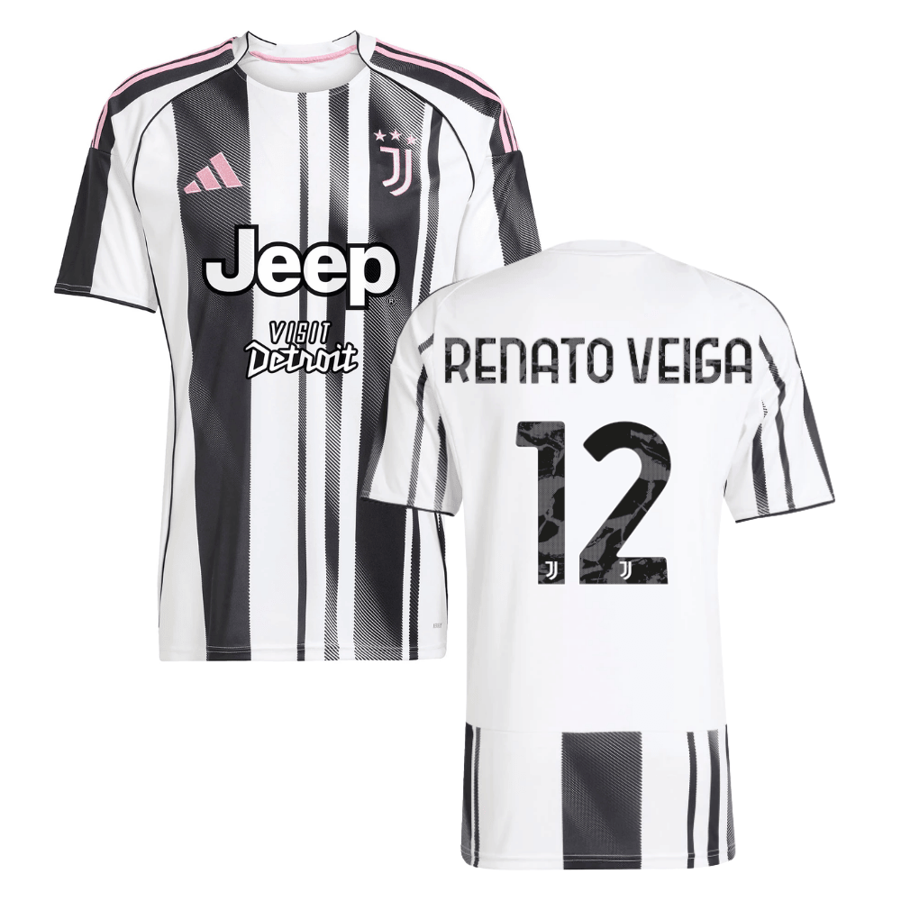 Renato Veiga 12 Juventus 2025-26 Home Men Jersey - White