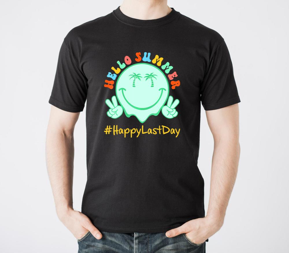 Retro Groovy Last Day Of School Hello Summer Smile2 - Unisex Standard T-Shirt
