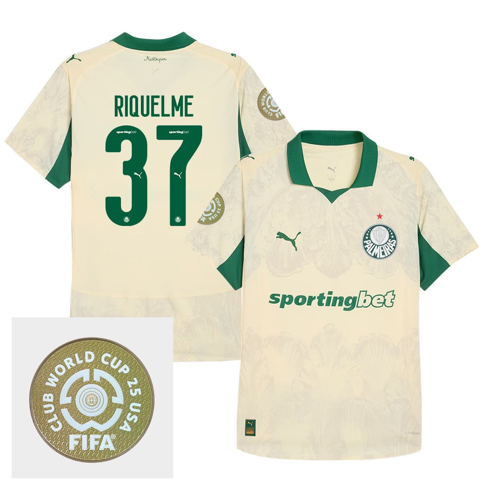Riquelme 37 SE Palmeiras x KidSuper 2025/26 FIFA Club World Cup 25 USA Patch Men Jersey - Yellow