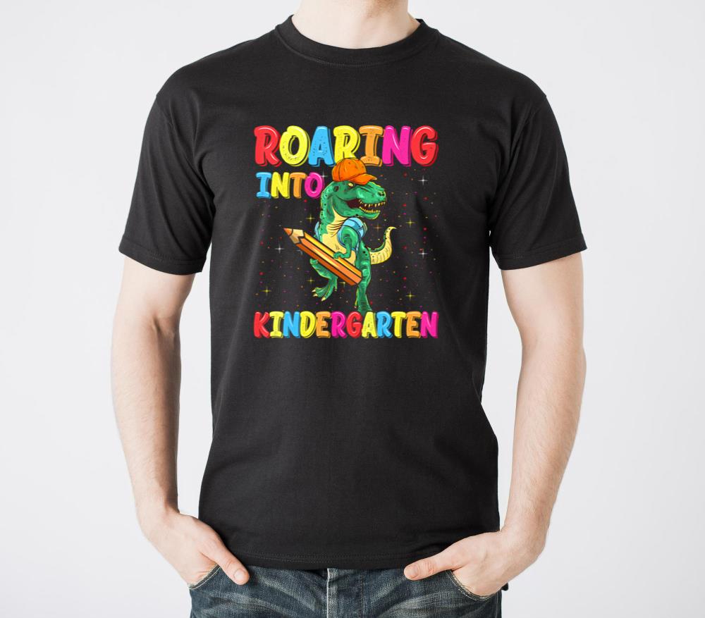 Roaring Into Kindergarten Dinosaur Back To School - Unisex Standard T-Shirt