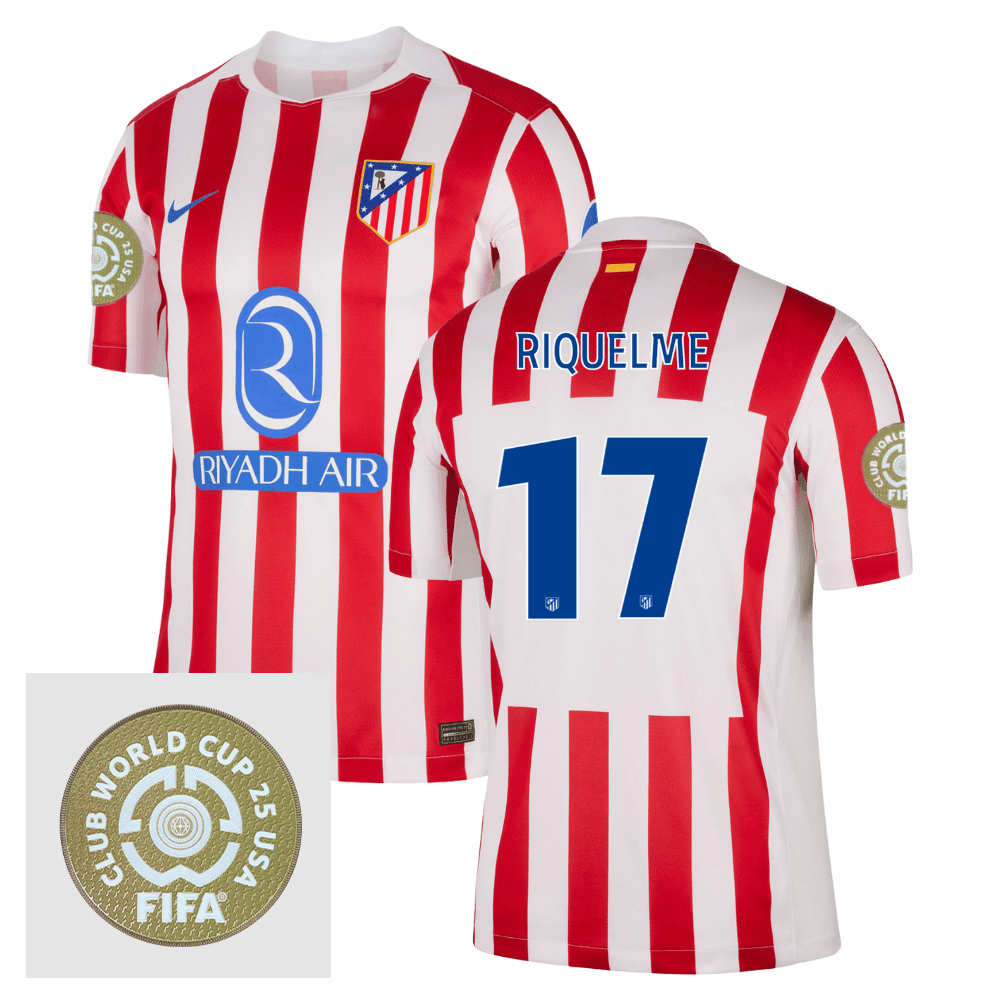 Rodrigo Riquelme 17 Atltico de Madrid 2025/26 FIFA Club World Cup 25 USA Patch Home Men Jersey - White/Red