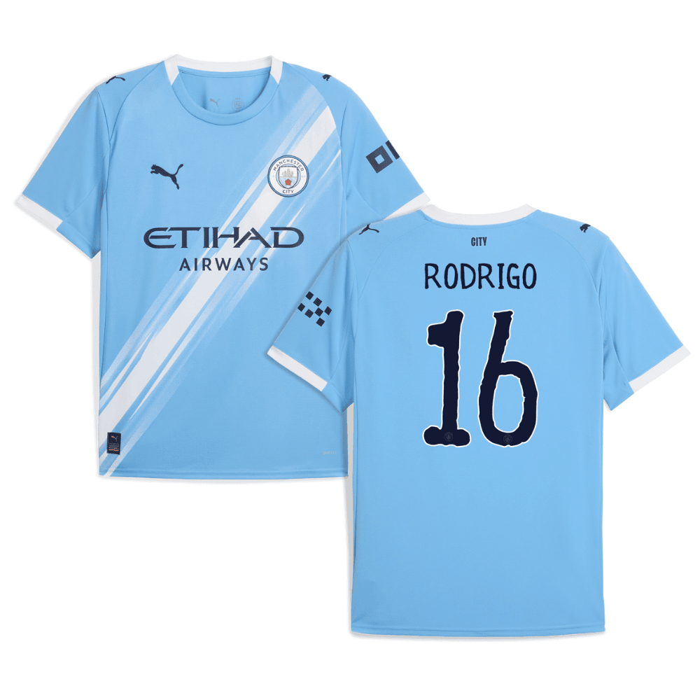 Rodrygo 16 Manchester City x KidSuper 2025/26 Home Men Jersey - Sky Blue