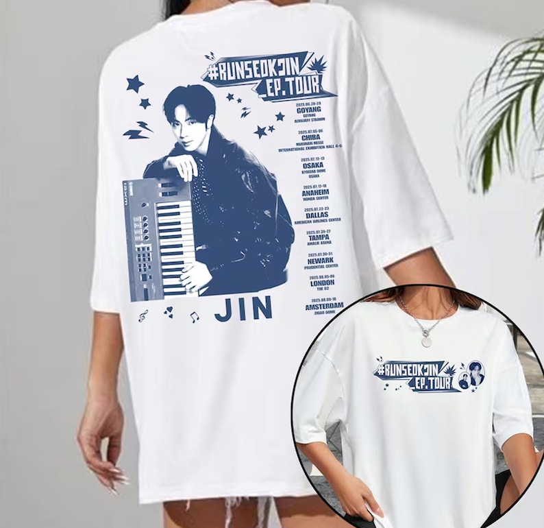 Run Seokjin Ep Tour 2025 T-Shirt, Jin Echo Album Shirt, Jin Don'T Say You Love Me Shirt