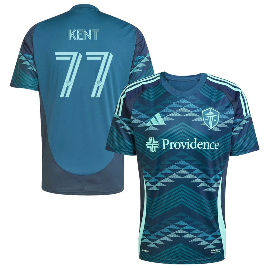 Ryan Kent 77 Seattle Sounders FC 2025 The Salish Sea Kit Men Jersey - Blue