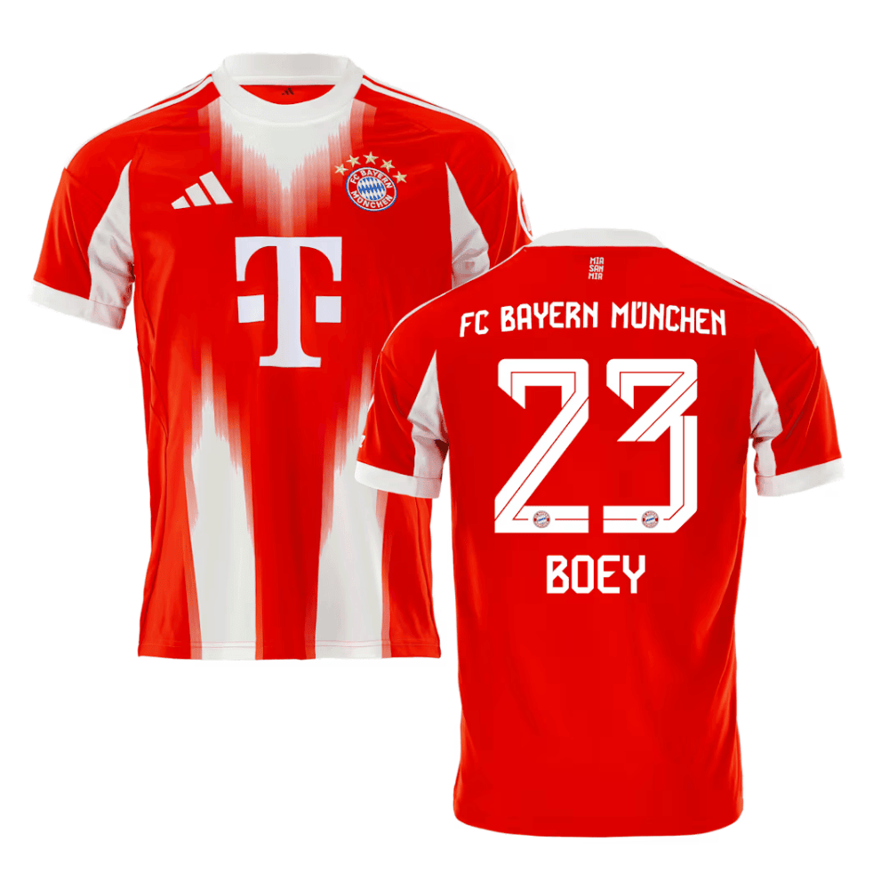 Sacha Boey 23 Bayern Munich 2025/26 Home Men Jersey - Red