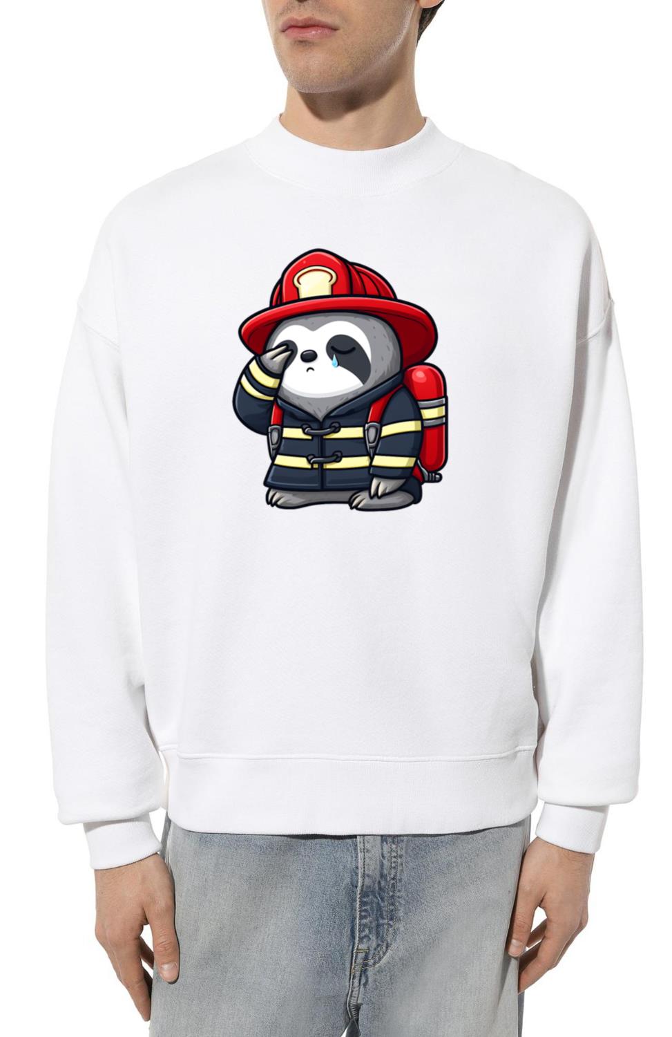 Sad sloth fireman - Unisex Sweatshirt