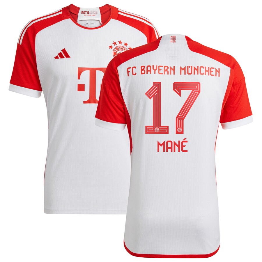 Sadio Mane Bayern Munich adidas 2023/24 Home Jersey - White