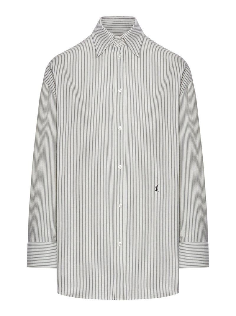 Saint Laurent CASSANDRE STRIPED COTTON SHIRT