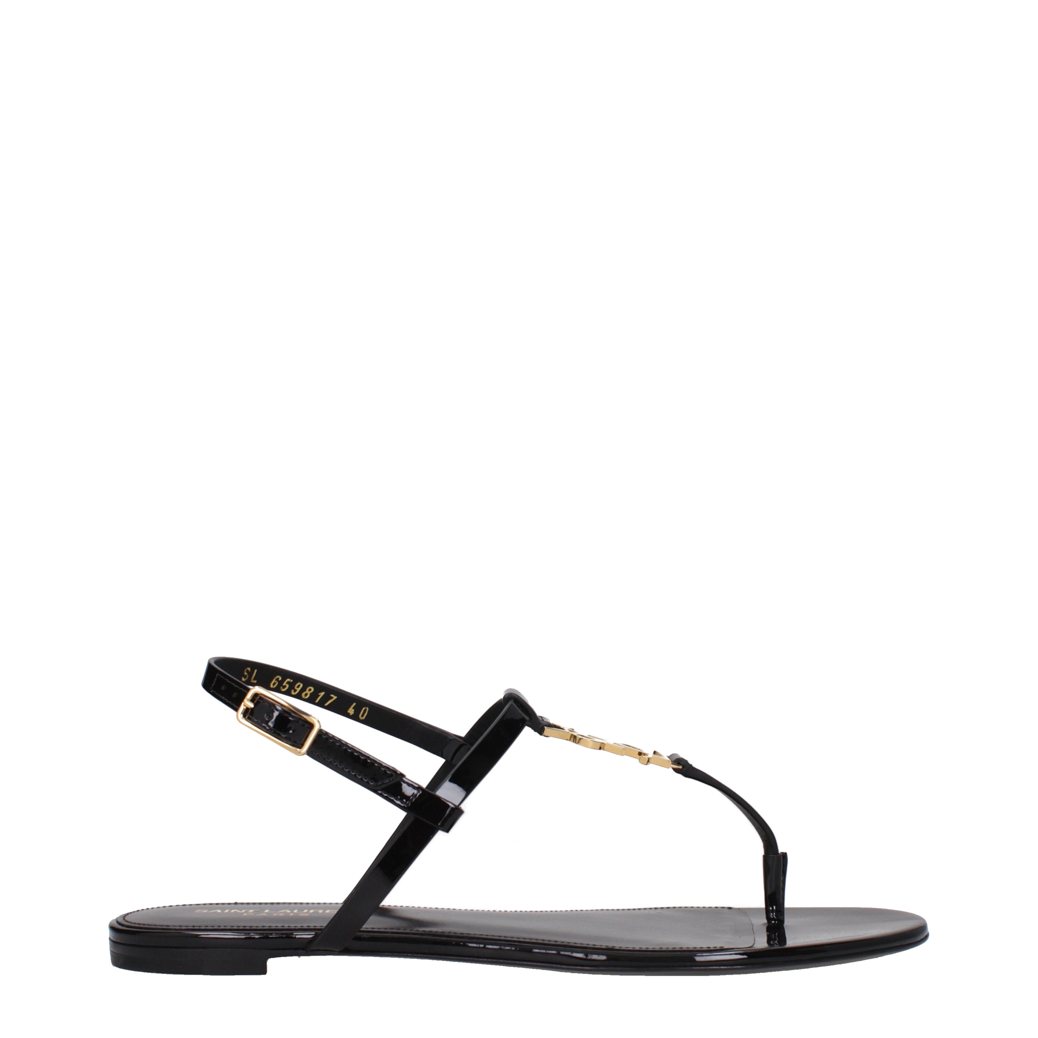 Saint Laurent Infradito Cassandra Woman Paint Black